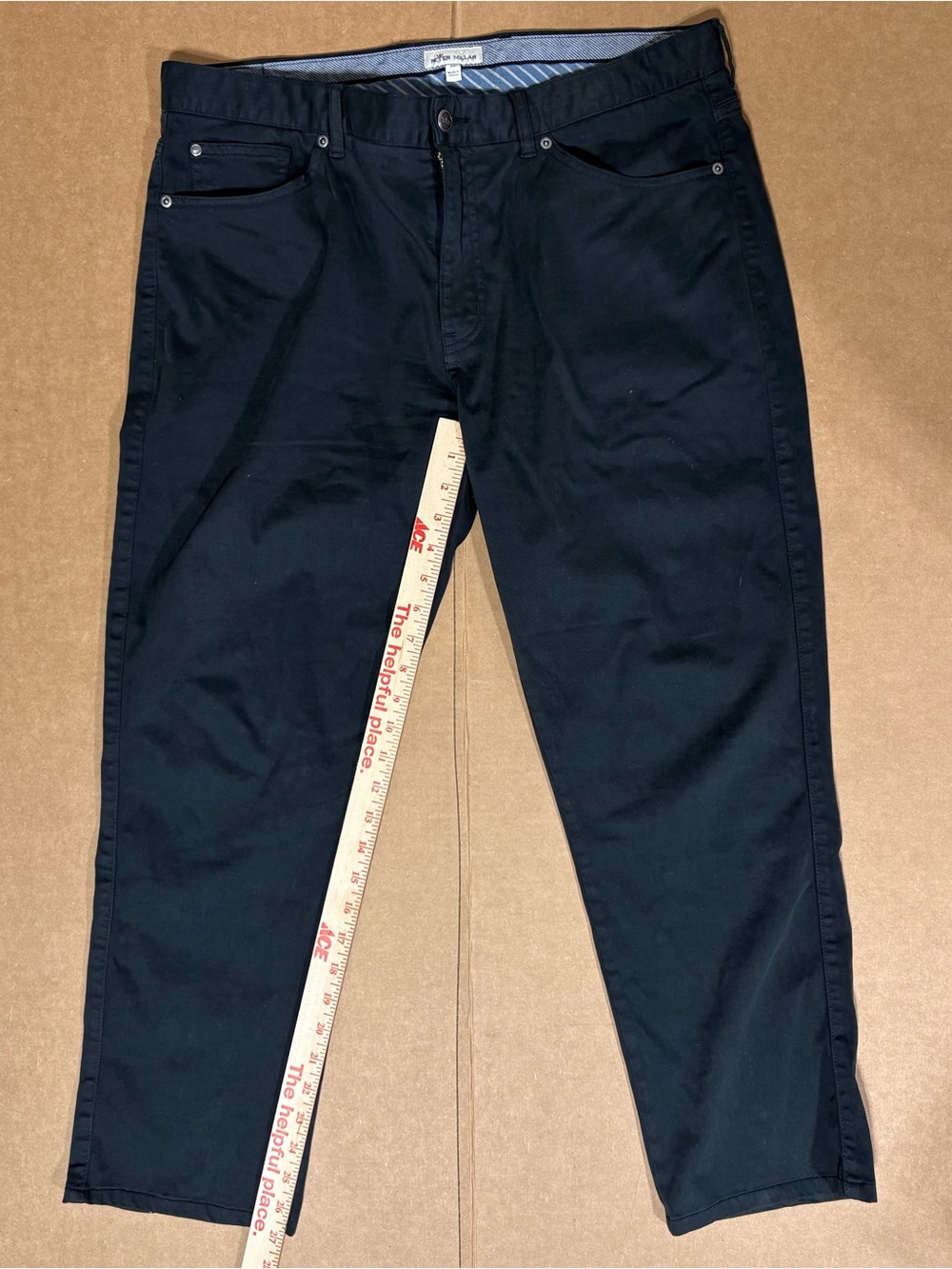 Peter Millar Men's Black Chino Pants Five Pocket Size 36 X 27 - Picture 11 of 13